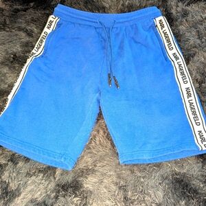 Karl Lagerfeld Vibrant Blue Athletic Shorts